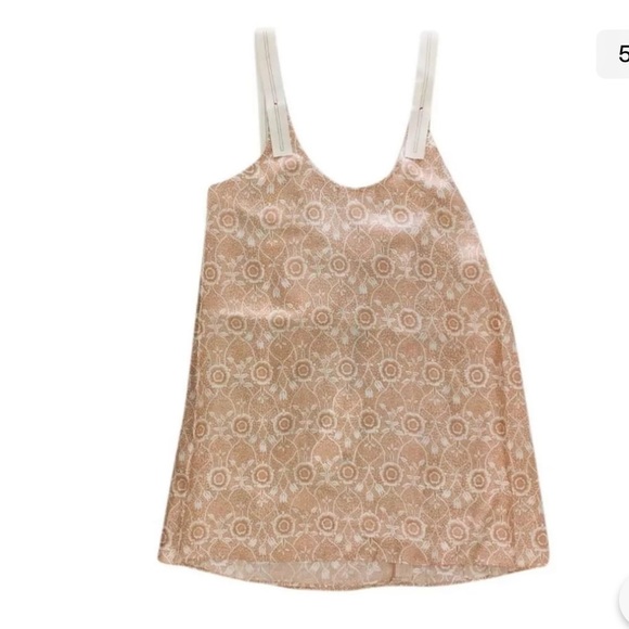 $345 Helmut Lang Silk Tank XS Vintage Italian Ornamental Peach Unfinished Straps - Picture 6 of 16